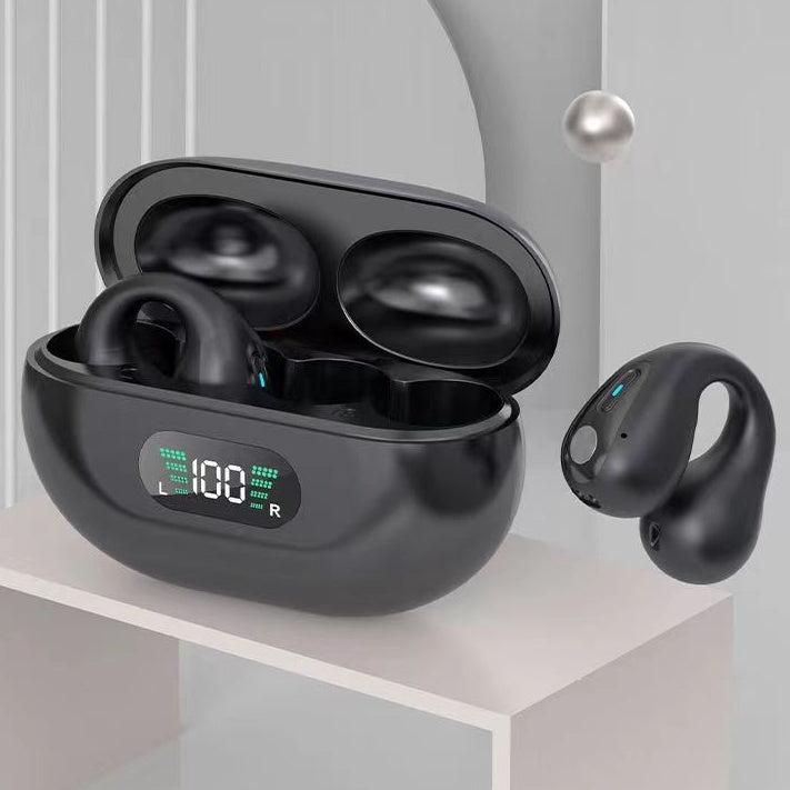 Bone Conduction Headphones TWS Earbuds Ear Clip Bluetooth 5.3 Touch Wireless Earphone In-Ear Bass Sports Headset